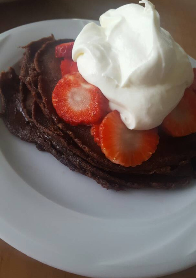 Una foto de Tortitas de chocolate