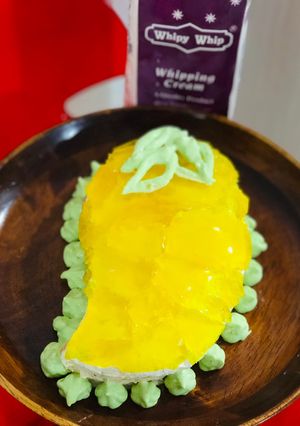 A picture of Mango jelly cake.