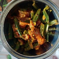 Bhindi and aloo masala A picture of Bhindi and aloo masala.