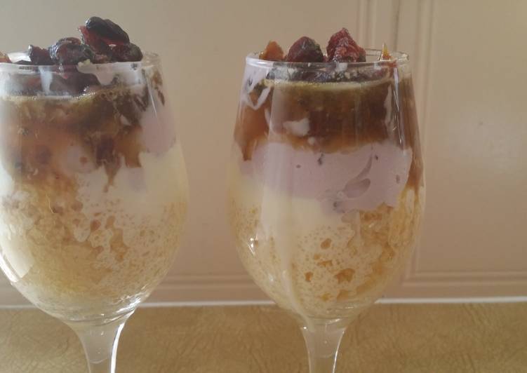 Breakfast Couscous,yoghurt and dates parfait