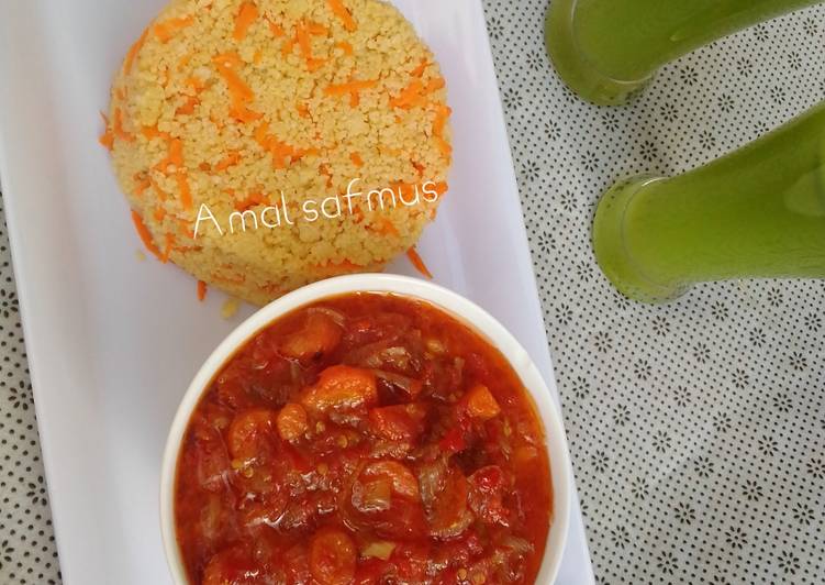 Simple Way to Make Super Quick Homemade Carrot cous cous