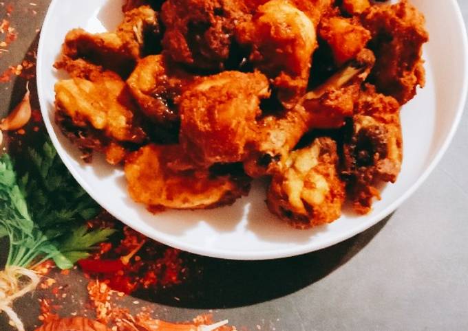 Cara Gampang Menyiapkan &#34;Ayam goreng tepung sajiku bumbu kuning&#34;👍🏼😘❤️ yang Bikin Ngiler