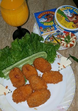 A picture of Chicken cheese croquettes.