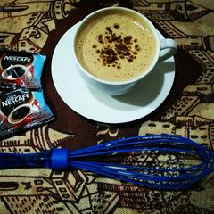 A picture of Hand made Cappuccino☕😋.
