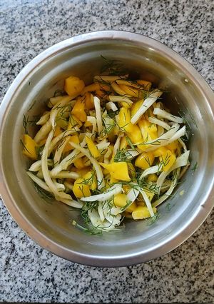Una foto de Ensalada de hinojo y mango