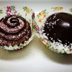 A picture of Homemade coconut balls.