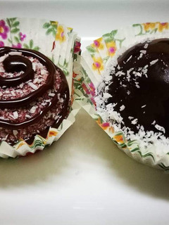 A picture of Homemade coconut balls.