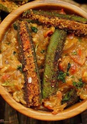 A picture of Bharwa Bhindi [ gravy].