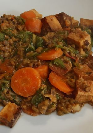 Una foto de Soja verde con tofu