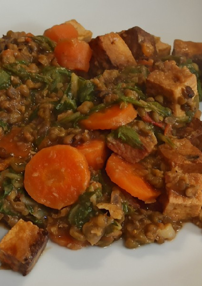 Una foto de Soja verde con tofu