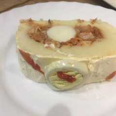 Una foto de Brazo de gitano de patata / Rollo de patata relleno