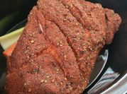 A picture of dry rub pulled pork