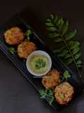 Poha Vada with Green Mango Chutney