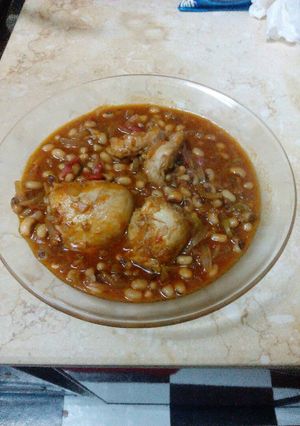 صورة لوصفة لوبيا بالفراخ