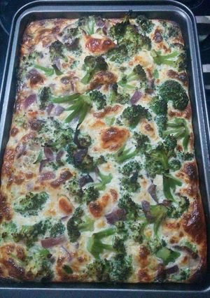 Una foto de Pastel de brócoli
