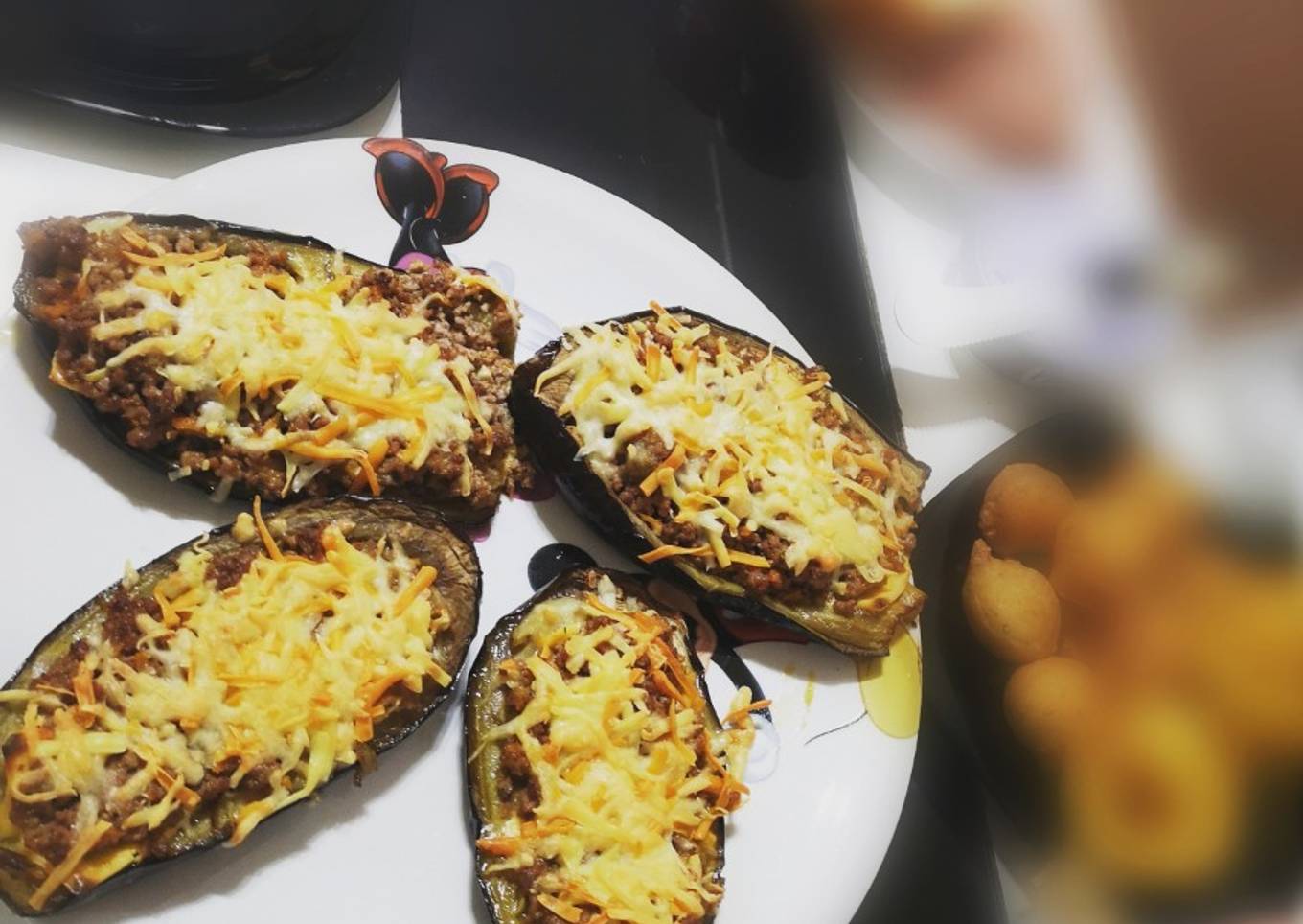 Berenjenas rellenas de carne picada