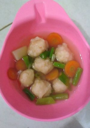 Foto resep Sup kaldu udang baso udang homemade Mbasi 1th+