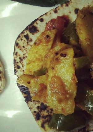 A picture of Potato capsicum sabji.