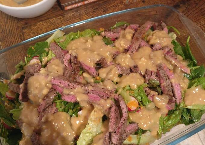 Steps to Make Homemade Flank steak salad