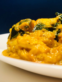 A picture of Winter Pumpkin Chicken Curry.