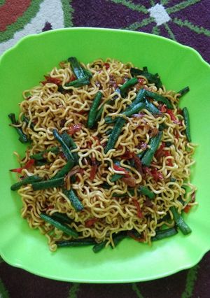 Foto resep Mie Goreng Pedas Burung Dara💕