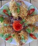 Tôm chiên khoai môn