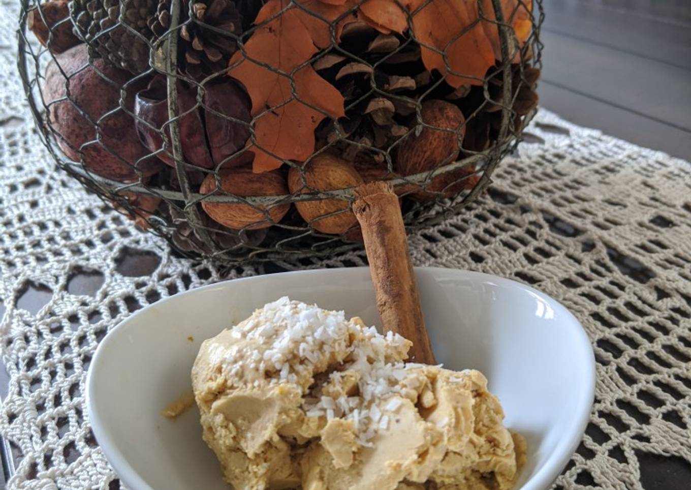 Helado de calabaza con especias - Pumpkin spice ice cream