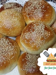 صورة لوصفة خبز البرجر بعجينة قطنيه