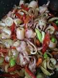 Oseng cumi asin pete
