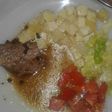 Pecho a la pimienta con papas a la crema