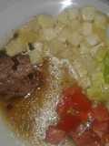 Pecho a la pimienta con papas a la crema
