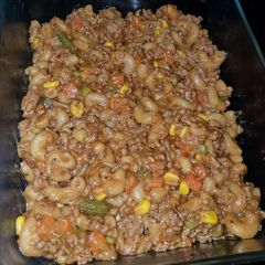 A picture of Macaroni With Minced meat.