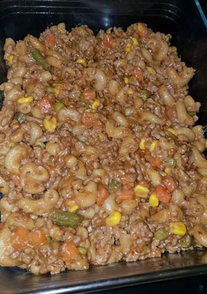A picture of Macaroni With Minced meat.