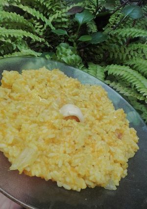 Una foto de Risotto de calabaza cremoso😊