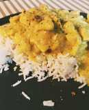 Pollastre al curri amb arròs basmati