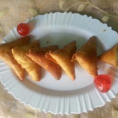 A picture of Rice samosa# my unique rice recipe contest#.
