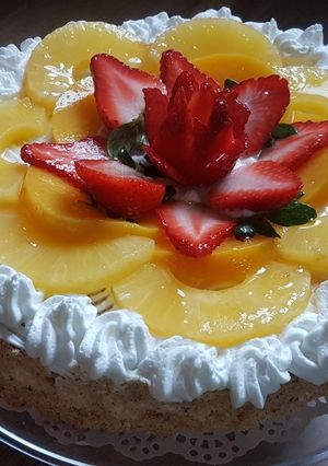 صورة لوصفة تورتة بالفواكه 🍰🍰🍰🎂🎂