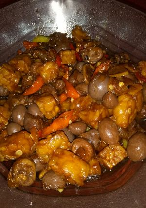 Foto resep Sambal goreng jantung ayam + tempe