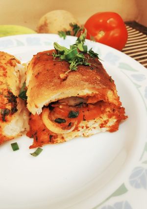 A picture of Veggie Masala Pav.