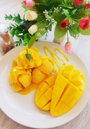 A picture of Mango Ice Cream🥭.