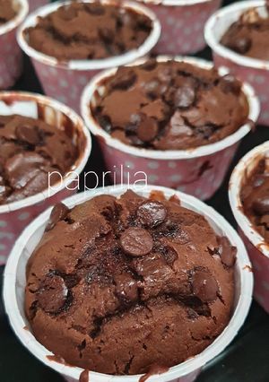 Foto resep Chocolate Custard Muffin (tanpa mixer lho)