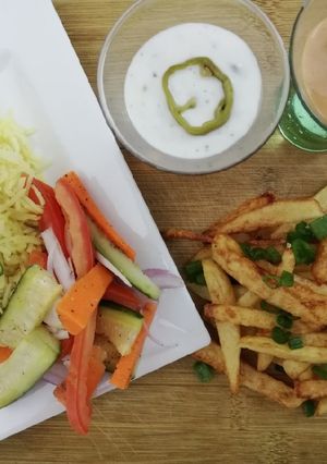 A picture of SHAWARMA RICE PLATTER #cookpadApp #Ricecomeptition.