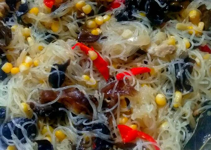 Cara Masak Bihun Jagung Jamur Kuping / 50 gram jamur kuping segar, iris.