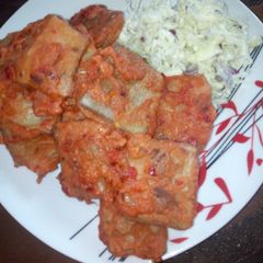 A picture of Fried yam into flour.