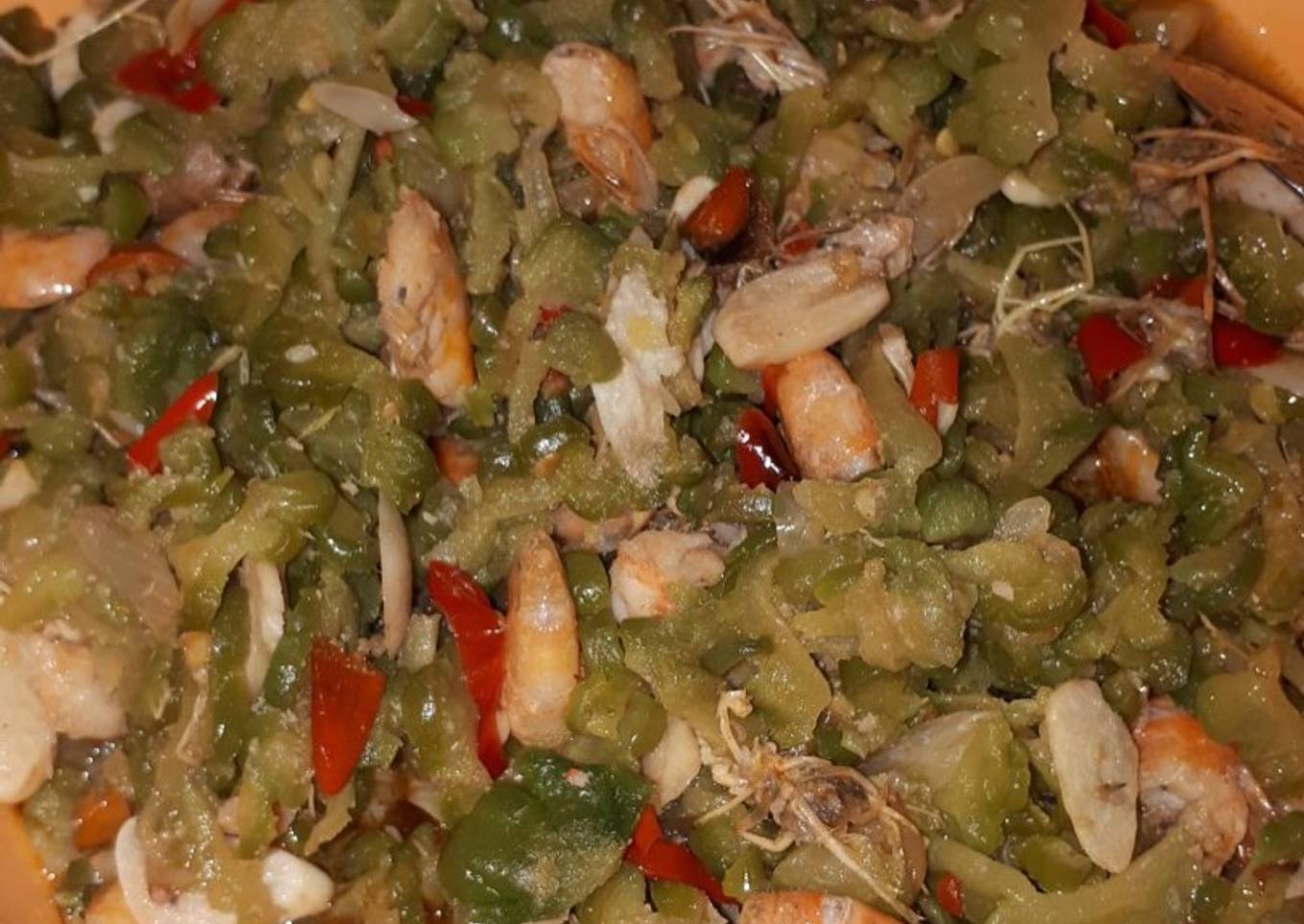 Tumis pare udang no pahit