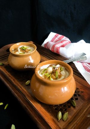 A picture of Nolen Gurer Shrikhand (Date Palm Jaggery Shrikhand - Bengali Fusion Style).