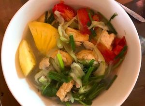 Hình của món Canh ngao dọc mùng.