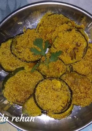A picture of Baingun bhaja.