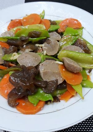 Foto resep Kapri cah Bakso Jamur