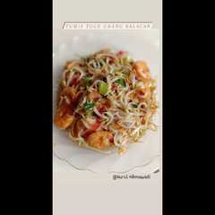 A picture of Tumis toge udang balacan.